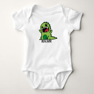 Green Dinosaur baby outfit Bodysuit