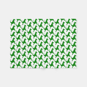 Green Dinosaur Christmas Fleece Blanket