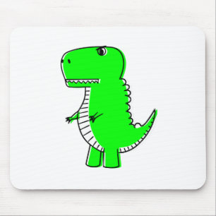 Green Dinosaur Drawing Mouse Pad