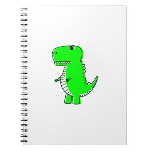 Green Dinosaur Drawing Notebook