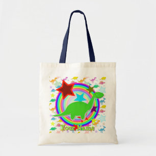 Green Dinosaur Gift Bag with Your Name
