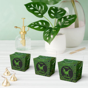 Green Dinosaur Hide Happy Birthday!  Favour Box