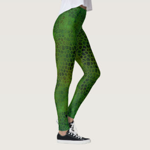 Green Dinosaur Hide Leggings