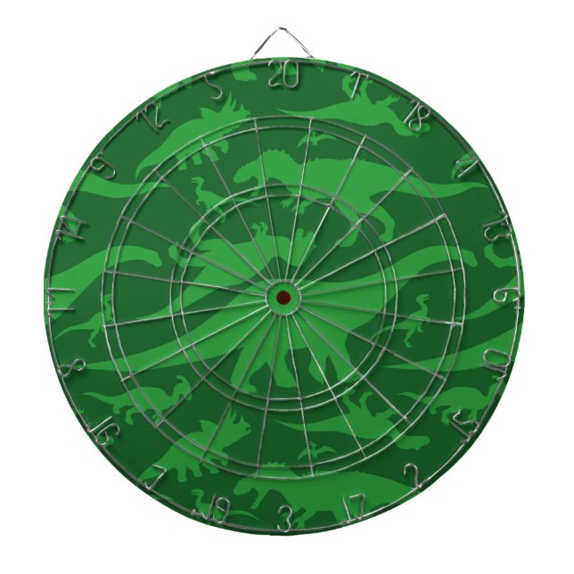 Green Dinosaur Pattern Dartboard (Front)
