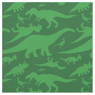 Green Dinosaur Pattern Fabric