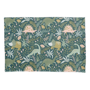 Green Dinosaur Pattern Pillowcase