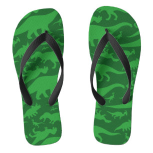 Green Dinosaur Pattern Thongs