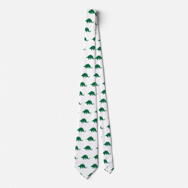 Green Dinosaur pattern Tie (Front)