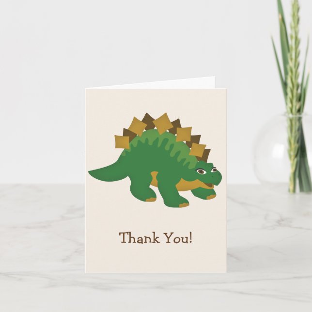 Green Dinosaur, Stegosaurus Thank You (Front)