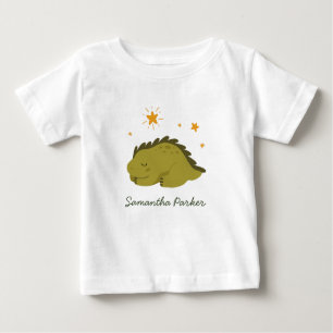 Green Dinosaur Twinkle Star Gender Neutral Baby T-Shirt