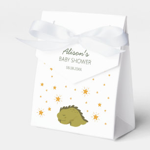 Green Dinosaur Twinkle Stars Gender Neutral Baby Favour Box