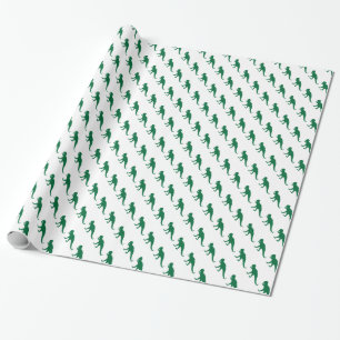 Green Dinosaur Wrapping Paper