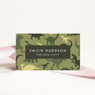 Green Dinosaurs, Kids Play Centre, Activity Centre Business Card
