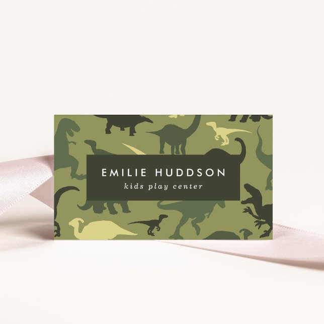 Green Dinosaurs, Kids Play Centre, Activity Centre Business Card (Creator Uploaded)