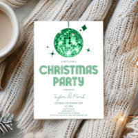 Green Disco Ball Cheers Christmas Party