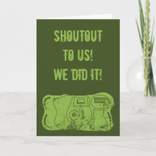 Green Disposable Camera Friend Graduation Card