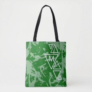 Green Distortion TS Monogram Tote Bag
