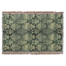 Green Distressed Damask Pattern
