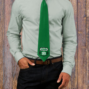 Green Distressed Seniors Road Sign Tie