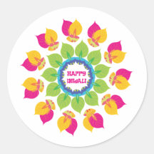 Green Diwali Stickers