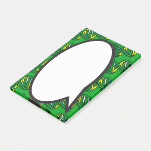 Green DNA Speech Bubble Medical Science Post-it Notes