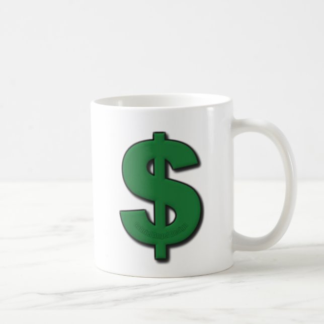 Green Dollar Sign Coffee Mug (Right)