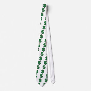 Green Dollar Sign Tie