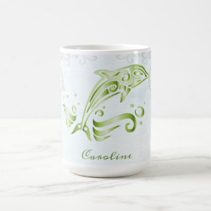 Green Dolphin Personalised Coffee Mug