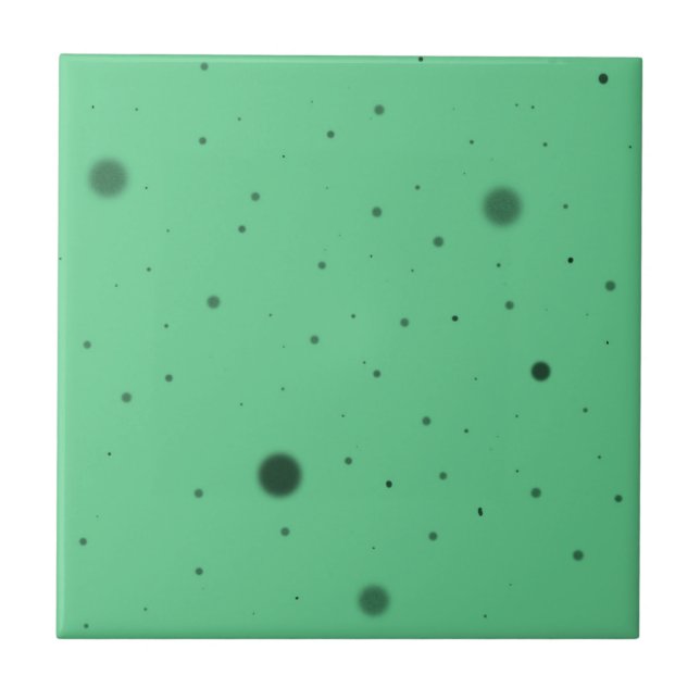 Green Dot Chaos Ceramic Tile (Front)