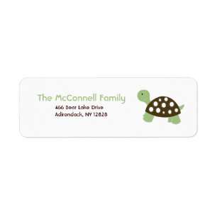 GREEN DOT TURTLE PRINTABLE ADDRESS LABELS