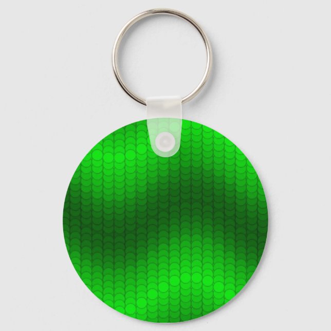 Green dot wave key ring (Front)