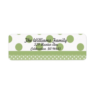 Green Dots Address Label Return Address Label