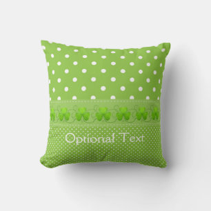 Green, Dots & Shamrocks Cushion