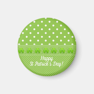 Green, Dots & Shamrocks Magnet