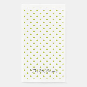 Green Dots St Patricks Day NAME Spring Fun Napkin