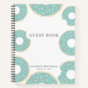 Green Doughnut Baby Shower Sprinkle Notebook