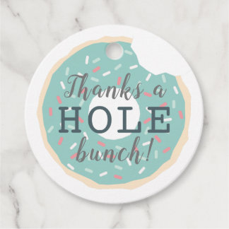 Green Doughnut Baby Shower Thank You Favour Tags