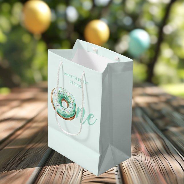  Green Doughnut Birthday Medium Gift Bag (Creator Uploaded)