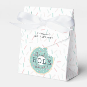 Green Doughnut Thanks a Hole bunch Birthday Favour Box