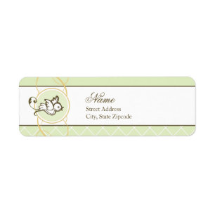 Green Dove Return Address Label