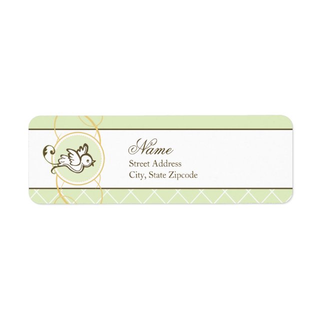 Green Dove Return Address Label (Front)