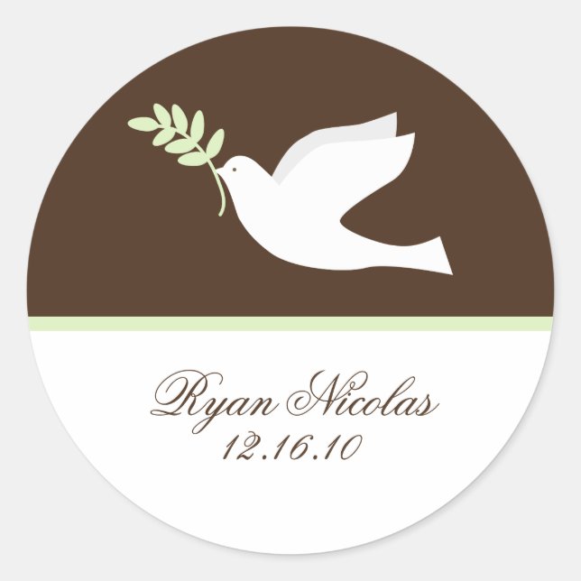 Green Dove Stickers (Front)