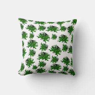 Green Dracaena Fern Leaves, Cushion