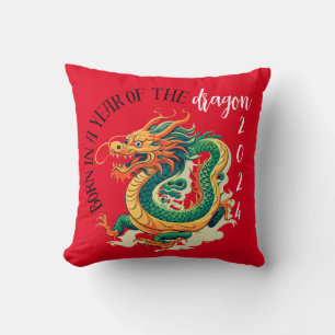 green Dragon birth stat red Chinese Year Cushion
