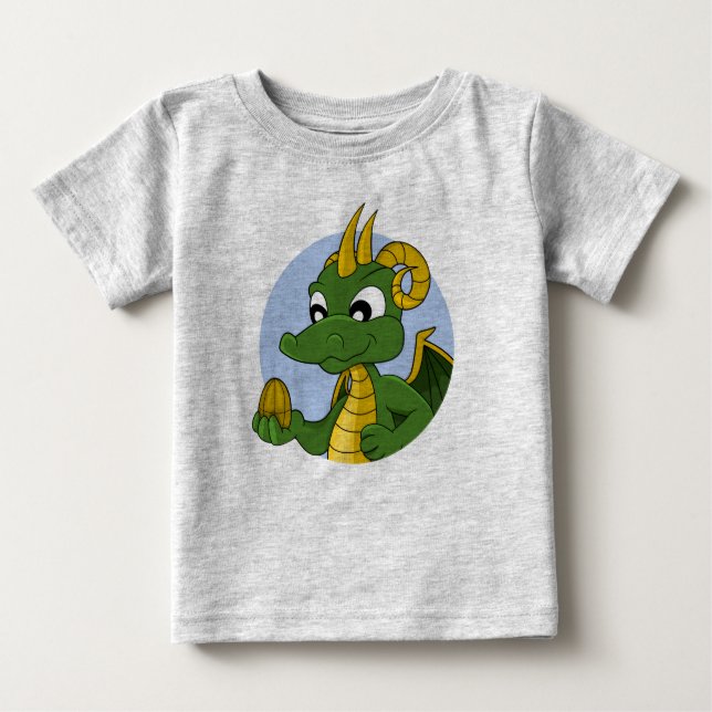 Green dragon cartoon baby T-Shirt (Front)