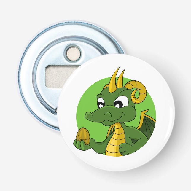 Green dragon cartoon bottle opener (Front)