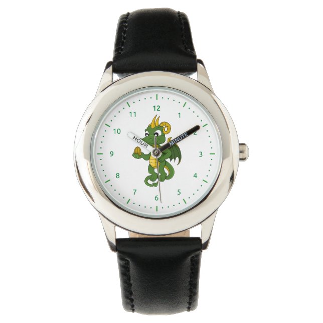 Green dragon cartoon Watch (Front)