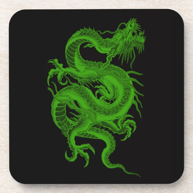 Green Dragon Draco Coasters (Front)