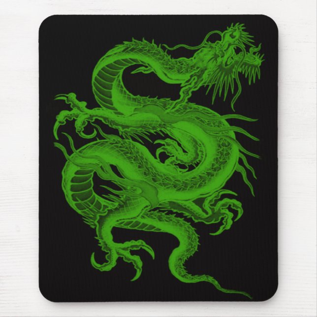 Green Dragon Draco Mouse Pad (Front)