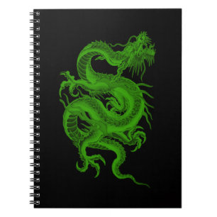 Green Dragon Draco Spiral Notebook
